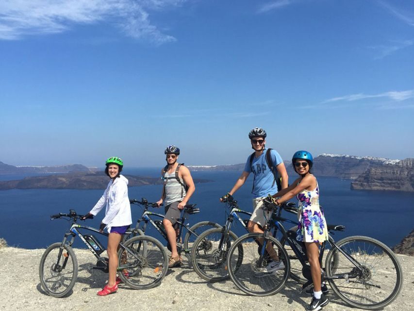 Santorini: Around the Island by Electric Bike - Wine tasting at Venetsanos (or a café break for Greek coffee/juice)