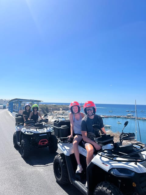 Santorini: ATV guided tour around the South of the island - Theros Beach and the rough volcanic tracks
