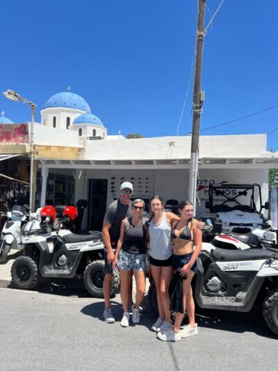 Santorini: ATV guided tour around the South of the island - Perissa and the working coast near Vlychada
