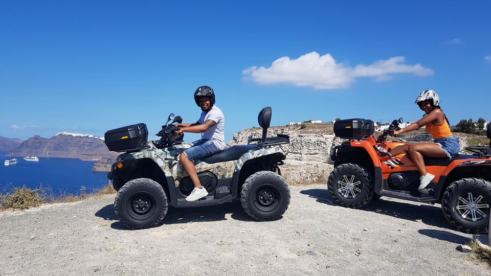 Santorini: ATV guided tour around the South of the island - The summit of Prophet Elias and its monastery