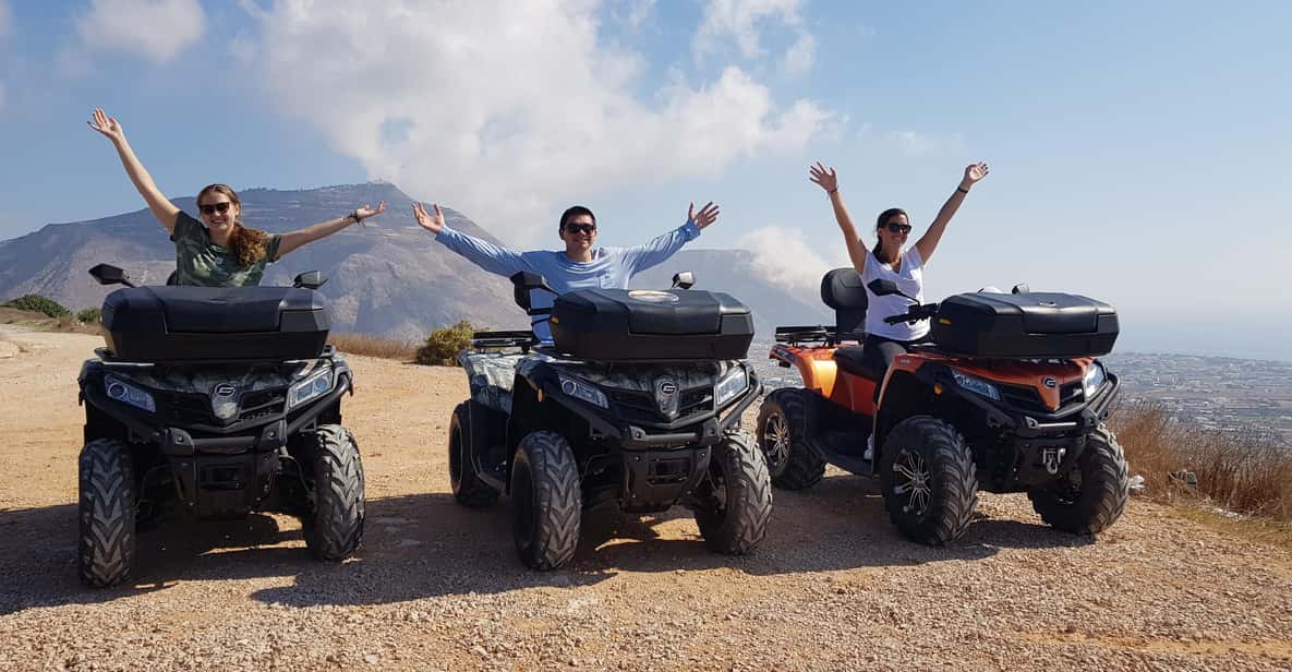 Santorini: ATV guided tour around the South of the island - Pyrgos, Santorini’s former capital