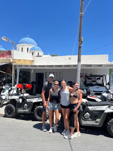 Santorini: ATV guided tour around the South of the island - Perissa and the working coast near Vlychada