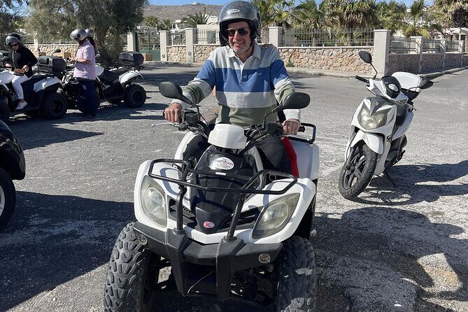 Santorini ATV Highlights Tour: Oia, Viewpoints & Volcanic Beaches - Monastery of Profitis Ilias (30 Minutes): The 360° Payoff