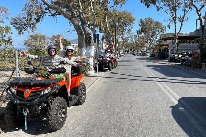 Santorini ATV Highlights Tour: Oia, Viewpoints & Volcanic Beaches - Perissa Black Sand Beach (20 Minutes): Volcanic Reality Checks