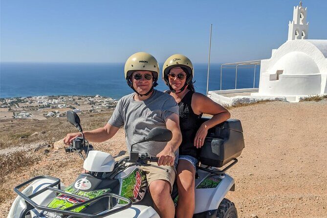 Santorini ATV Quad off-road Tour: Perfect for Cruise Passengers - The Heart of Santorini viewpoint: short trail, big caldera payoff