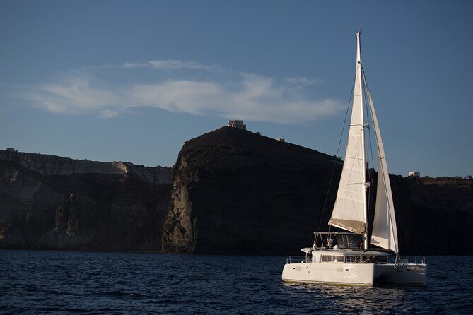 Santorini Caldera Gold Day Cruise with BBQ on board and Open Bar - Palea Kameni Sail-Past and Thirassia’s Fishermen-Island Lunch Stop