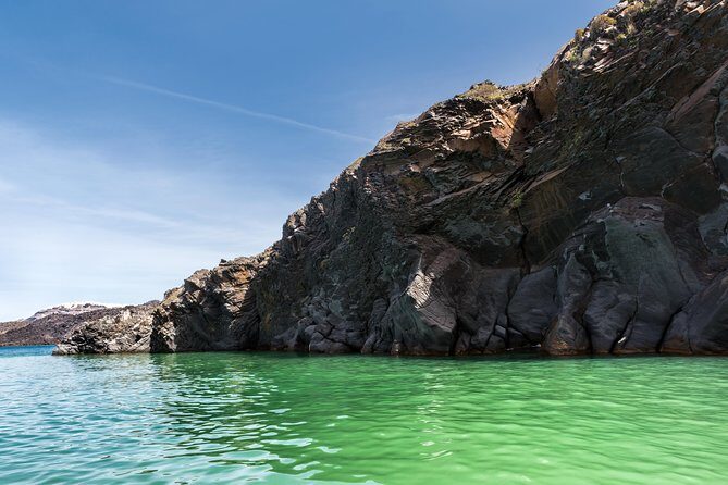 Santorini Caldera Sunset Sailing Cruise with Dinner and Wine - Hot springs swim: warm water, sulfur vibes, and swim stamina