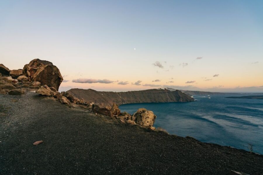 Santorini: Caldera Trail Guided Hike and Sunset Viewing - From Fira Toward Skaros: Volcanic Power at First Light