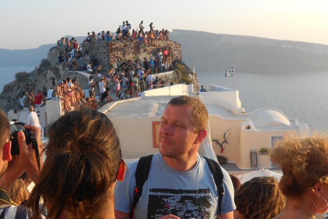 Santorini car tour with a local - Perivolos Beach and the black volcanic shore