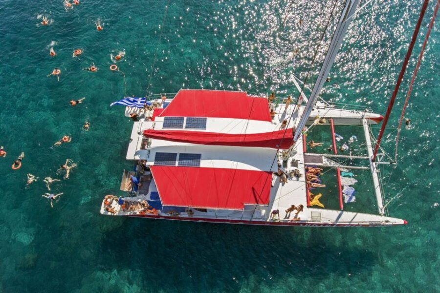 Santorini: Catamaran Cruise, Winery, & Oia Sunset Combo Tour - The 5-Hour Catamaran Cruise: volcano islands, swims, and BBQ