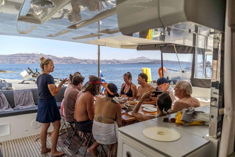 Santorini: Catamaran Cruise with Fresh Meal & Open Bar - Sunset vs day cruise: pick the mood you want