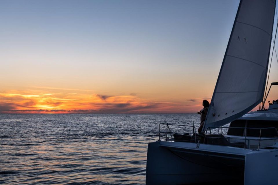 Santorini Catamaran Sunset Skyline Cruise - Setting out from Vlychada Marina