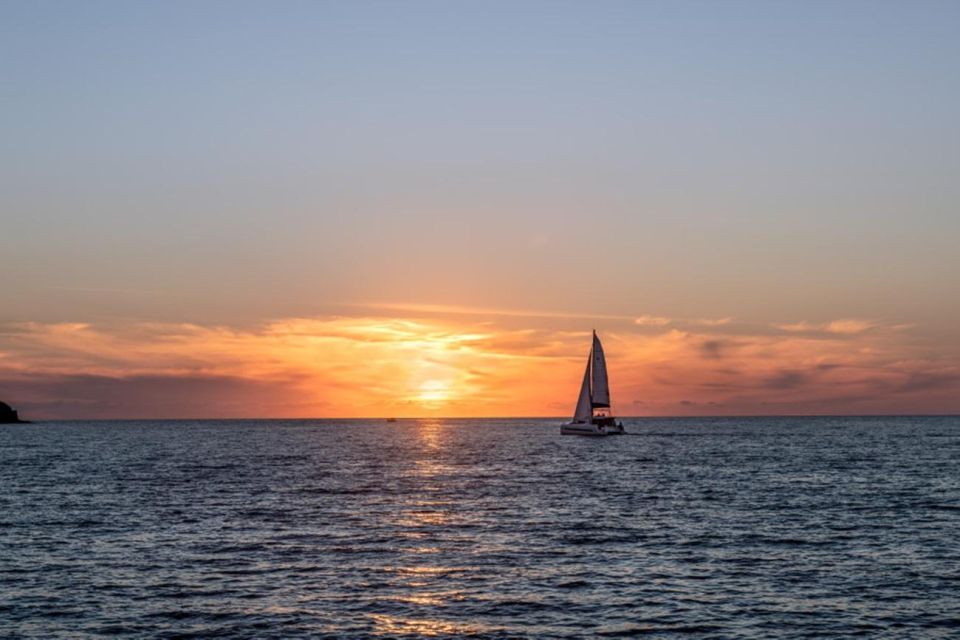 Santorini Catamaran Sunset Skyline Cruise - The volcano and Palea Kameni hot springs