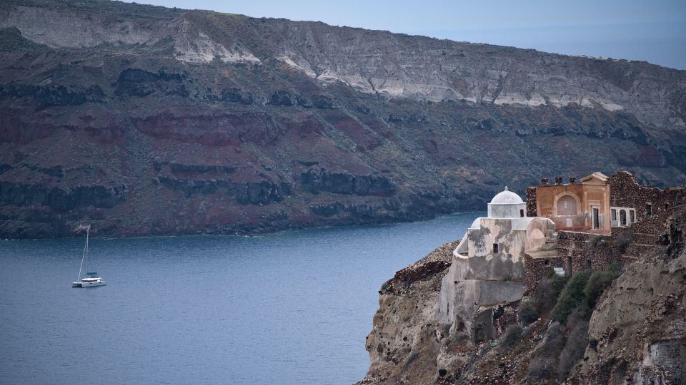 Santorini Catamaran Sunset Skyline Cruise - A substantial Greek lunch on board