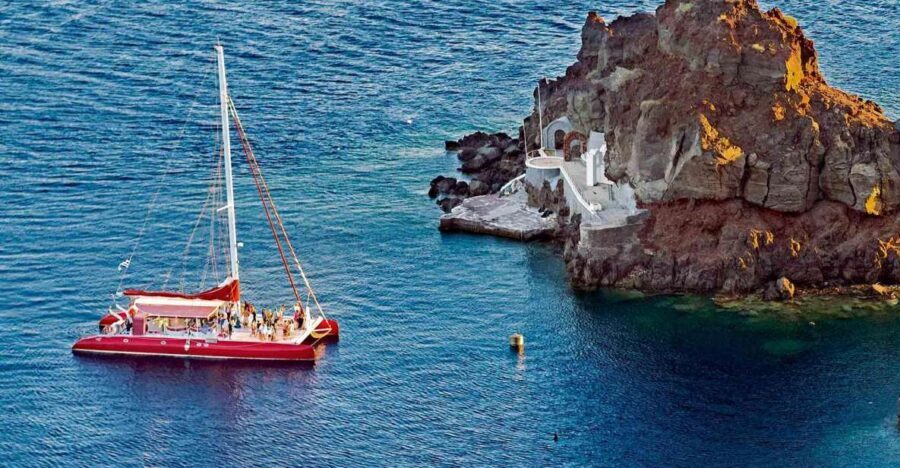 Santorini: Cruise Catamaran with BBQ & Drinks Day or Sunset - Key things that make this cruise worth your time
