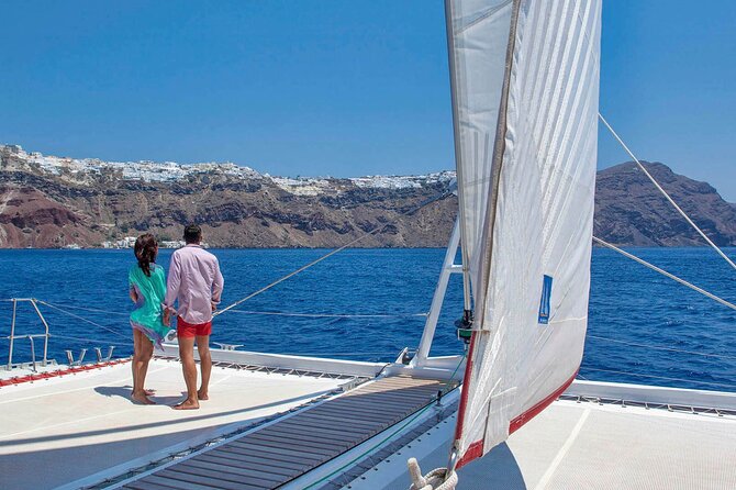Santorini Cruise on Catamaran with BBQ & Open Bar - Boarding at Ammoudi or Athinios port