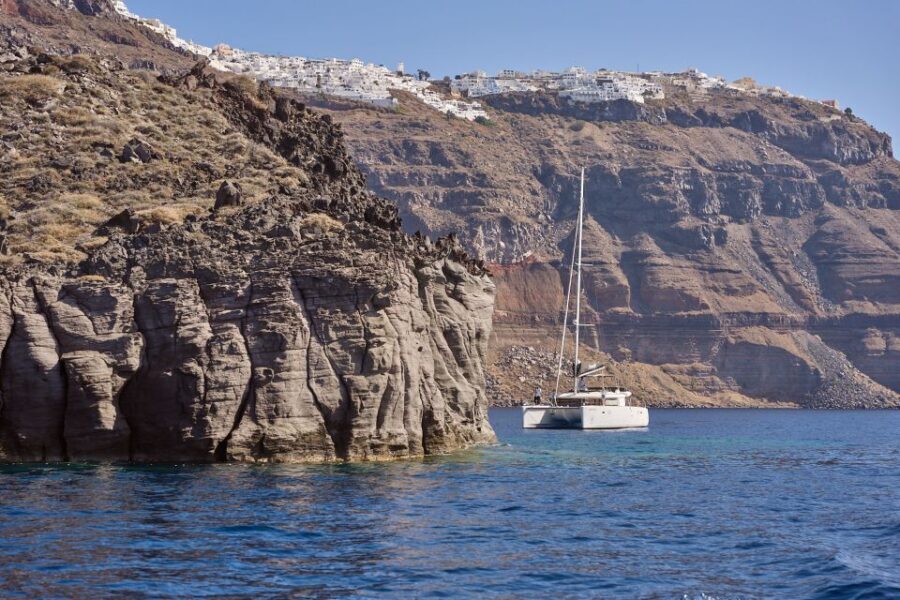 Santorini: Day Luxury Catamaran Cruise with Meal & Drinks - Before You Go: Packing List and Wind Reality