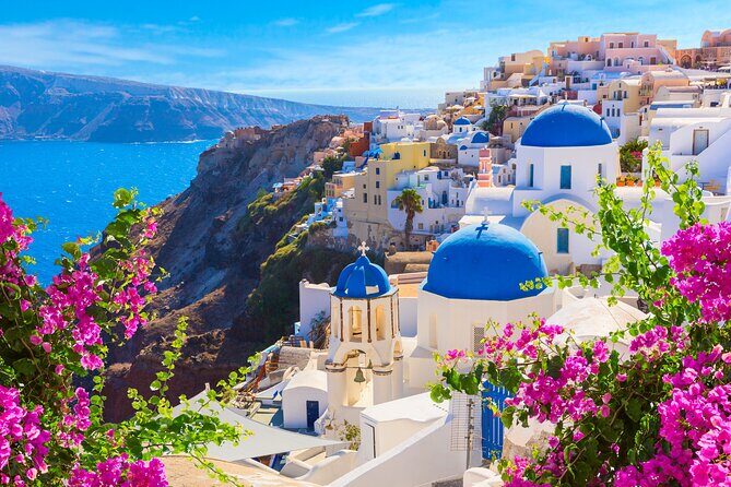 Santorini Delight: Mini-Group Tour for Cruise Passengers - Firostefani: Blue-dome views and the fastest way to get oriented