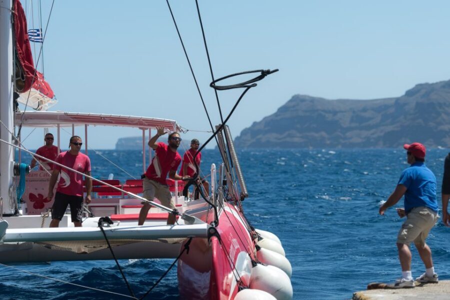 Santorini: Dream Catcher 5-hour Sailing Trip in the Caldera - Dream Catcher Catamaran Feel: Crew, Sailing Energy, and Comfort