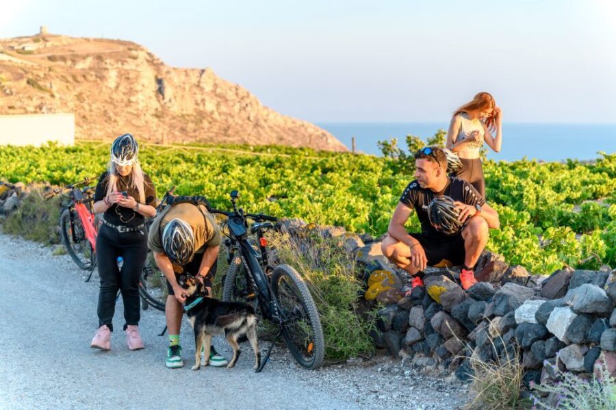 Santorini e-bike guided tours - Windmills and Vlichada: the route gets calmer, and the views keep coming