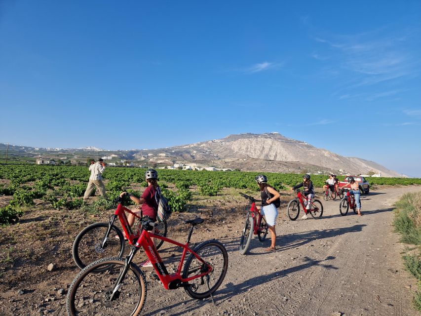 Santorini: E-bike tour experience - Vineyards and the road to Megalochori