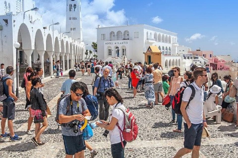 Santorini: Fira Town Walking Tour with Wine Tasting - A Fira wine restaurant to finish