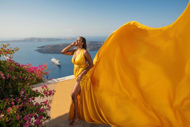 Santorini Flying Dress Experience - Choosing from the flying dresses