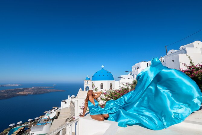 Santorini Flying Dress Photography - Key points to know before you book