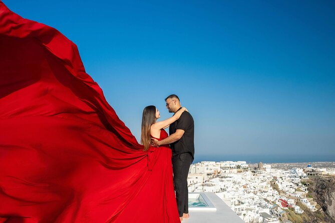 Santorini Flying Dress Photoshoot - Booking, meeting, and cancellation details