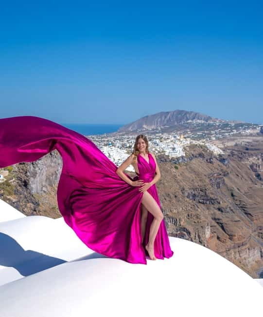 Santorini: Flying Dress Photoshoot with Edited Photos - Key highlights before you book