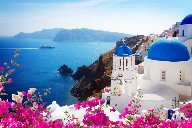 Santorini for Cruise Ships: Avoid Cable Car Lines and Crowds! - Stop 2: Finikia for the blue-dome moment with breathing room