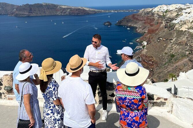 Santorini: Half-Day Island Sightseeing Tour - Firostefani and the Three Bells viewpoint: Caldera shapes from a better angle