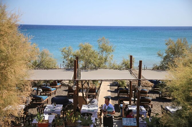 Santorini Highlights Small-Group Tour with Authentic Greek Lunch - Perivolos Beach and the included Greek lunch