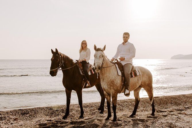 Santorini: Horse Riding to the Black Sandy Beach (Eros beach) - What to wear and bring so you enjoy the heat and dust