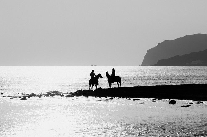 Santorini: Horse Riding to the Black Sandy Beach (Eros beach) - The Ride Down South Trails: Volcanic paths and quiet gorges