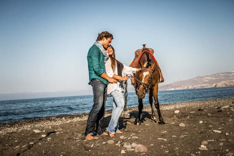 Santorini: Horseback Riding on the Black Sandy Eros Beach - The 90-minute ride that turns Santorini geology into a story