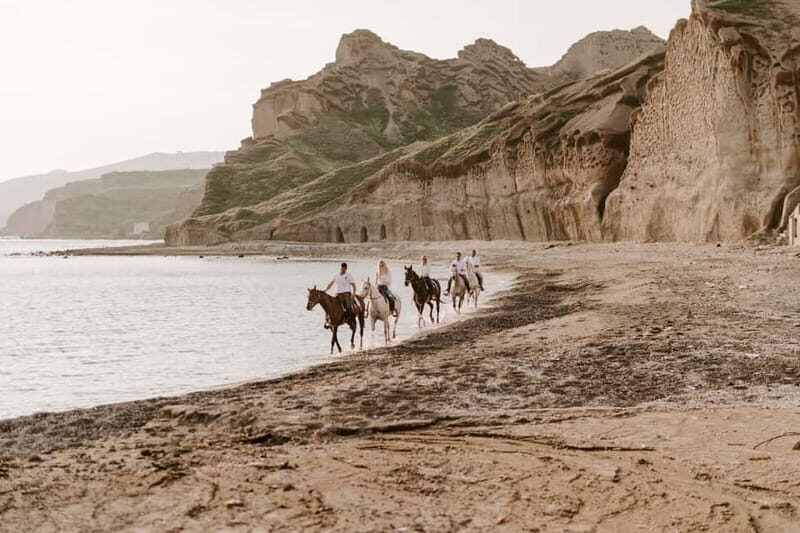 Santorini: Horseback Riding on the Black Sandy Eros Beach - What the tour stops feel like in real life