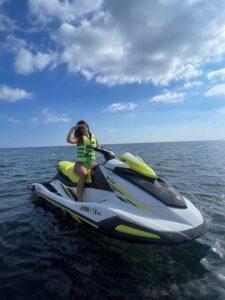 Santorini: Jet Ski Rental Perissa, Perivolos & St George - What the Yamaha VXS SPORT 130HP feels like in 15 minutes