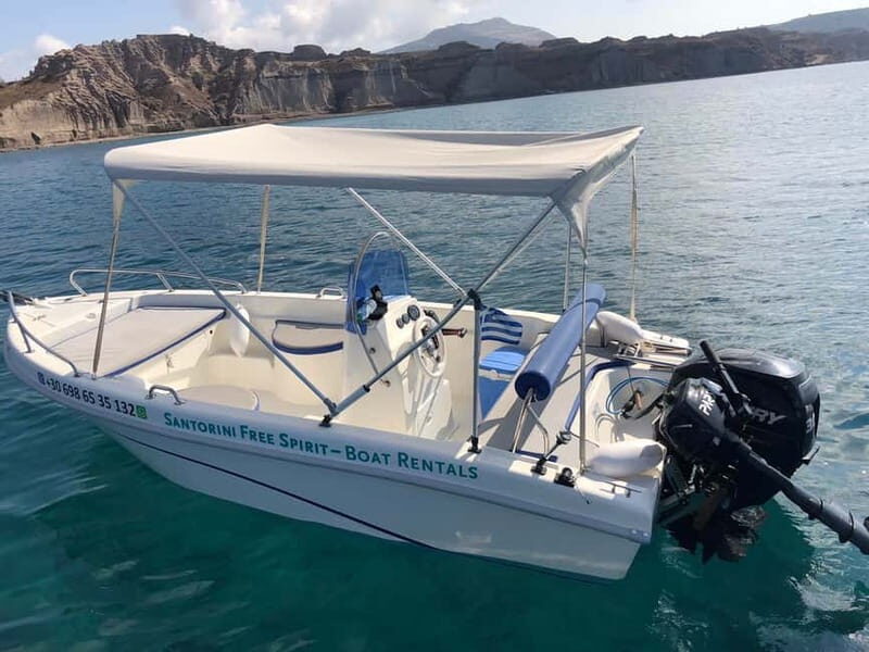 Santorini: License-Free Boat Rental with Ice, Water, & Fruit - The Caldera Drive: Go Wide, Go Deep