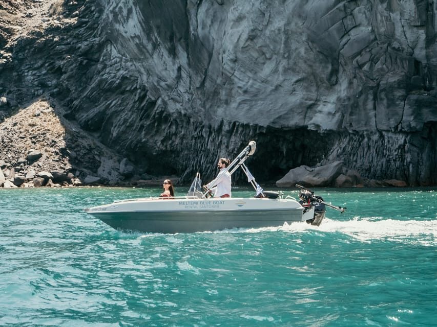 Santorini: License Free, Luxurious Small Boat Rental - Palea Kameni Hot Springs: When “Swim Time” Turns Into Soak Time