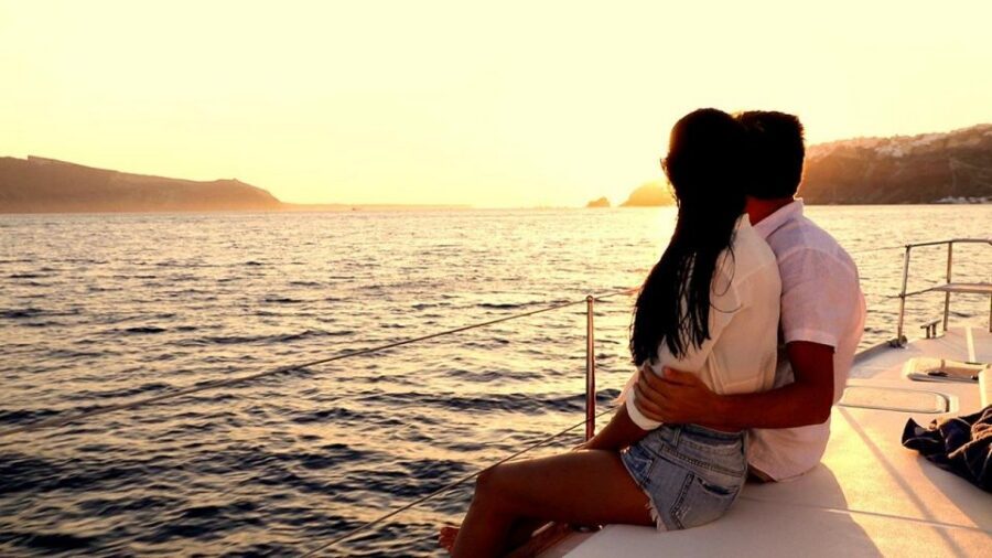 Santorini: Luxury Caldera Cruise with Full Greek Meal - Luxury catamaran caldera cruise: what you get in 5 hours
