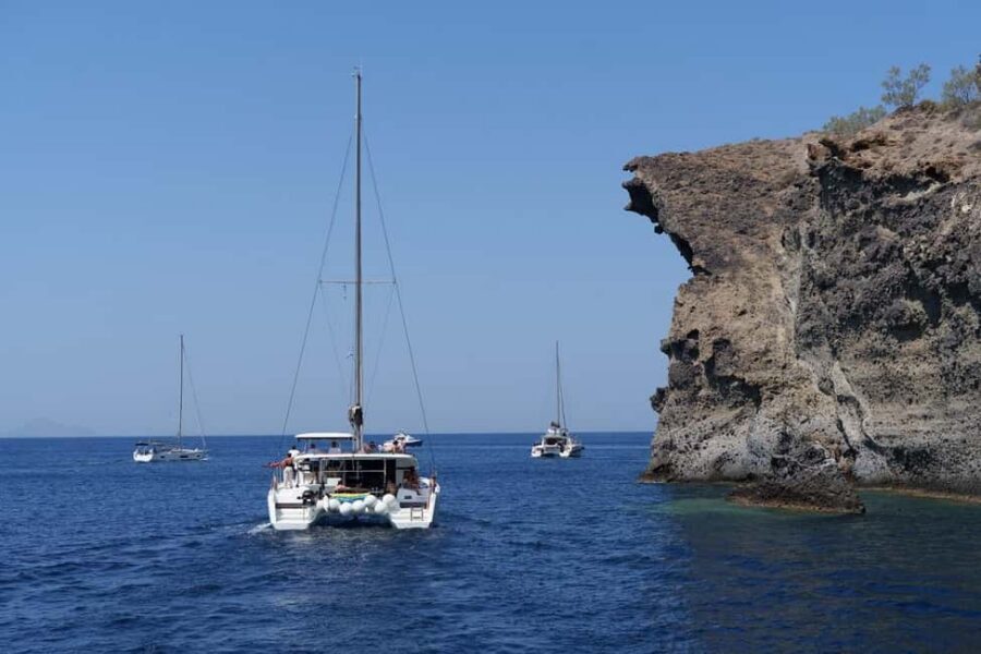 Santorini: Luxury Caldera Cruise With Meal & Drinks - The sunset option: same route energy, different mood