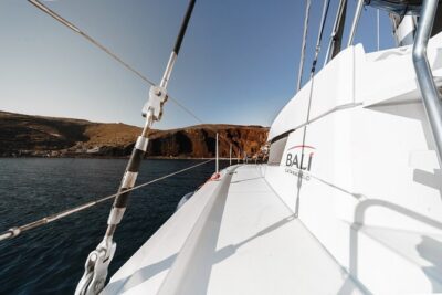 Santorini Luxury Catamaran Private Cruise - Red Beach and White Beach from the Aegean