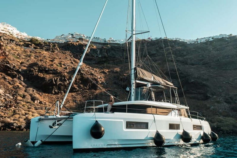 Santorini: Majestic Catamaran Cruise with Meal and Drinks - Ammoudi departure: why this start feels right