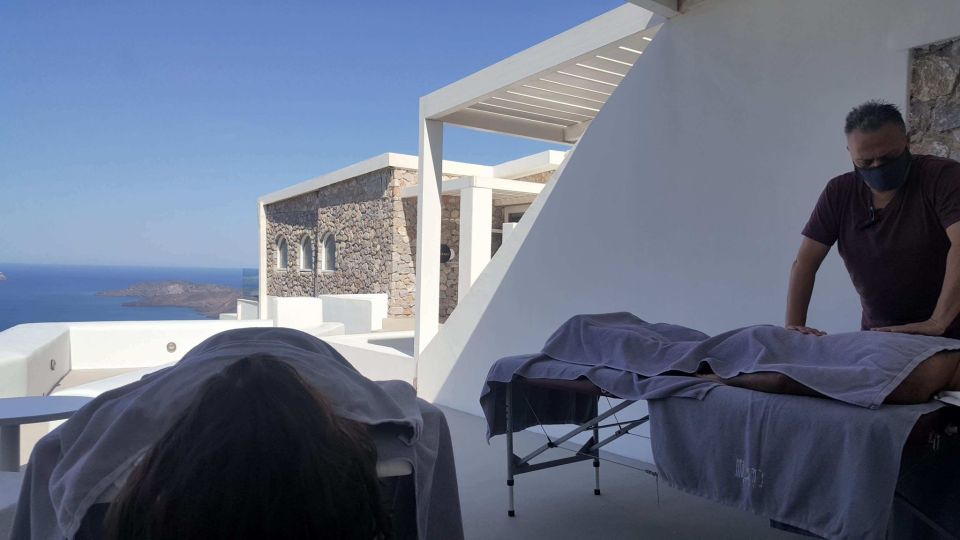 Santorini: Mobile Couples Massage at Your Private Villa - Picking between aromatherapy, relaxing, and deep tissue