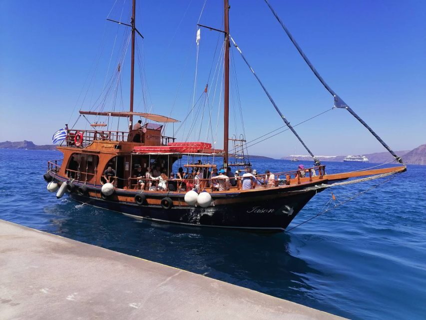 Santorini: Mythical Day Trip to Akrotiri with Volcano Cruise - Palea Kameni hot springs and mud baths: the payoff