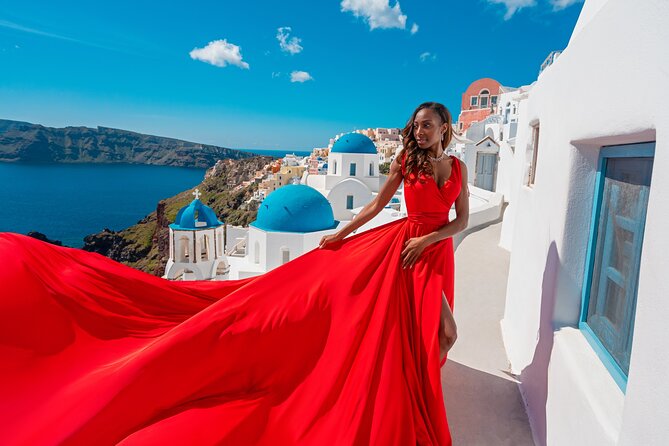 Santorini Oia: Private Flying Dress Photoshoot - Key points to know before booking