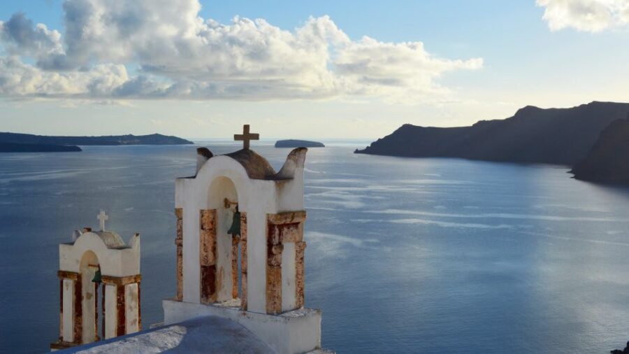 Santorini Panoramic Firostefani & Oia Blue Dome Private Tour - Imerovígli: quick passing views that help you understand the map
