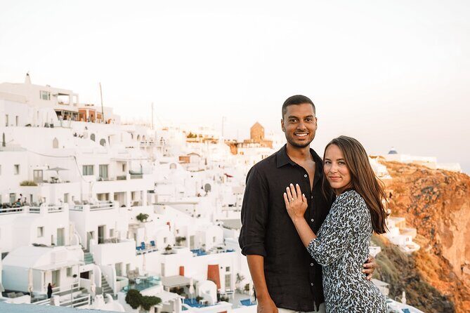 Santorini Photo Shoot and Tour at Unique Spots with a Local - Stop 1: Santorini Volcano Caldera Views for Wide Shots
