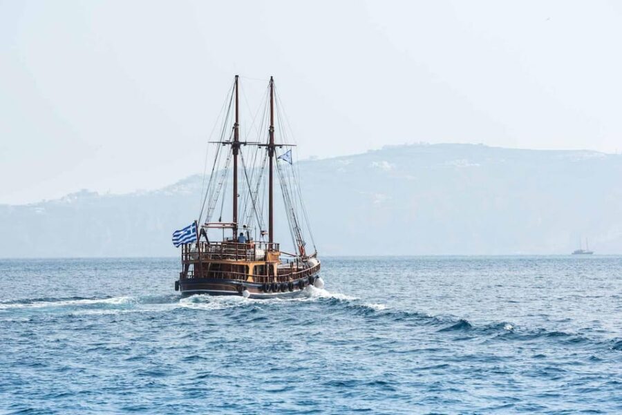 Santorini Port: 3 Hour Cruise to Volcano and Hot Springs - Palea Kameni hot springs: sulfur water, 30 minutes, and how the swim really works